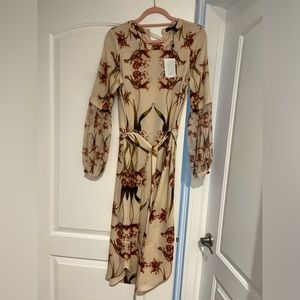 BCBGMAXAZRIA Tulip-Print Shift Dress, NWT, size xs